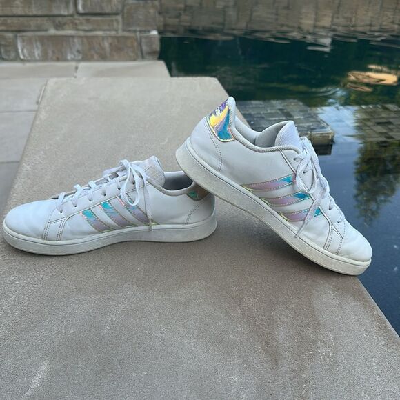 Adidas Grand Court Sneakers Iridescent men’s unisex size 6 Gym Casual - Picture 5 of 8